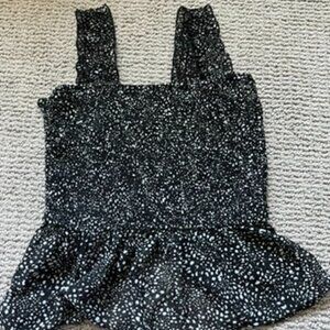 Black and White spotted Tank top